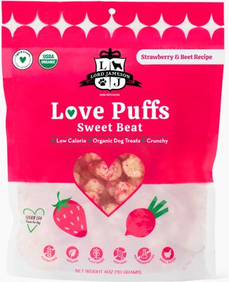 Love Puffs Sweet Beat Crunchy Dog Treats, 4-oz bag