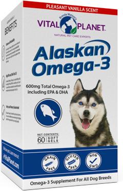 Alaskan Omega-3 Bacon Flavor Soft Gel Dog Supplement, 60 count