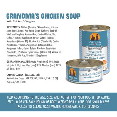 Grandma's Chicken Soup with Chicken & Veggies Grain-Free Canned Dog Food, 5.5-oz, case of 24