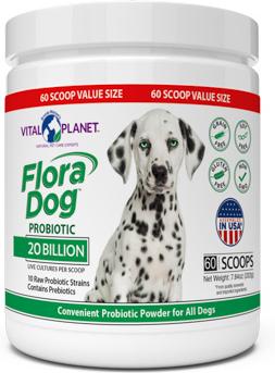 Flora Dog Probiotic Powder Dog Supplement, 3.9-oz jar