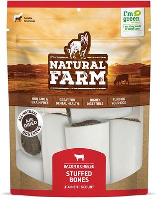 3 to 4-inch Chicken Flavor Stuffed Dog Bones, 6 count