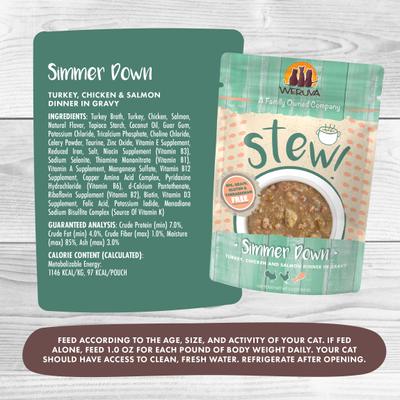 Classic Cat Simmer Down Turkey, Chicken & Salmon in Gravy Stew Cat Food Pouches, 3-oz pouch, 12 count