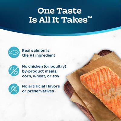 Tastefuls Salmon Entrée in Gravy Flaked Wet Cat Food, 3-oz can, case of 24