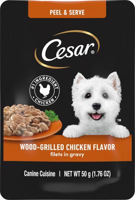 Variety Pack Filet Mignon, Rotisserie Chicken, & Wood-Grilled Chicken Flavor Filets in Gravy Wet Dog Food, 1.76-oz mini-pouch, case of 40