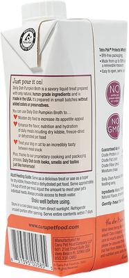 Daily Dish Pumpkin Broth Human-Grade Dog & Cat Wet Food Topper, 1.1-lb bottle