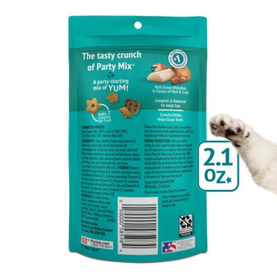 Golosinas crujientes para gatos Party Mix Meow Luau Crunch, bolsa de 2.1 oz