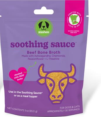 Soothing Sauce Beef Flavor Calming Powder Supplement for Dogs & Cats, 3-oz bag