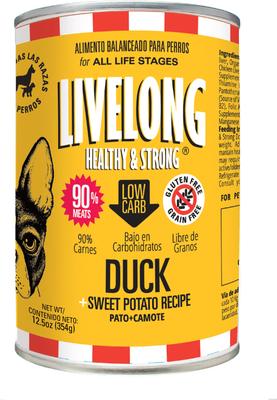 Duck & Sweet Potato Recipe Wet Dog Food, 12.5-oz can, case of 12