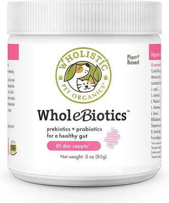 WholeBiotics Powder Supplement for Dogs & Cats, 3-oz jar