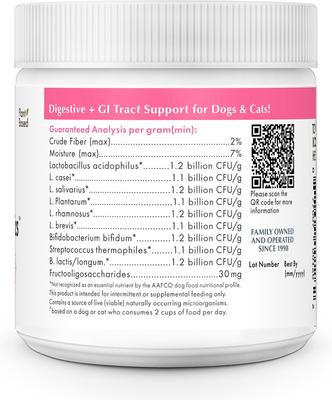 WholeBiotics Powder Supplement for Dogs & Cats, 3-oz jar