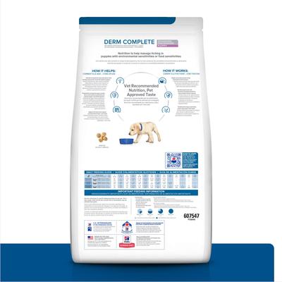 Derm Complete Puppy Environmental/Food Sensitivities Rice & Egg Recipe Dry Dog Food, 14.3-lb bag