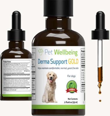 Derma Support GOLD Liquid Skin & Coat Supplement for Dogs, 2-oz bottle