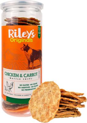 All Natural Waffles Chicken & Carrot Chips Flavored Jerky Dog Treats, 6-oz bag