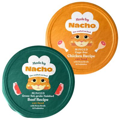Bundle: Made by Nacho Beef Recipe with Bone Broth + Minced Chicken Recipe with Bone Broth Wet Cat Food