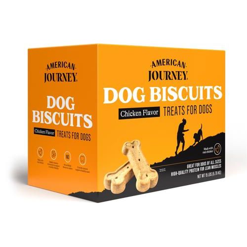 Galletas grandes para perros Active Life con sabor a pollo y arroz, caja de 15 lb, paquete de 2