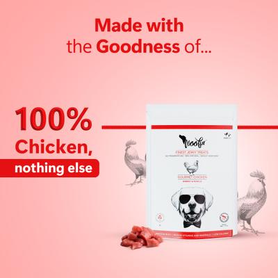 Woofur Gourmet Chicken Air-Dried All Natural Grain-Free Jerky Dog Training Treat, 1.76-oz bag