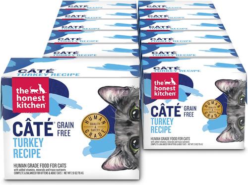Cate Grain-Free Turkey Pate Wet Cat Food, 2.8-oz, case of 12