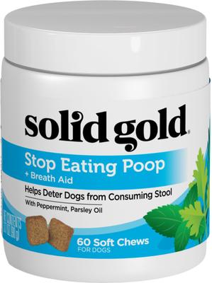 Stop Eating Poop + Breath Aid Soft Chews Grain-Free Supplements for Dogs, 60 count