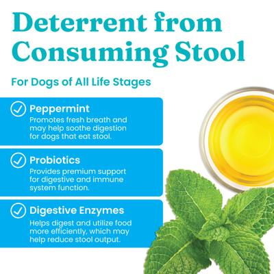 Stop Eating Poop + Breath Aid Soft Chews Grain-Free Supplements for Dogs, 60 count