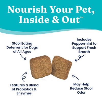 Stop Eating Poop + Breath Aid Soft Chews Grain-Free Supplements for Dogs, 60 count