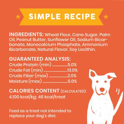 Wag More Bark Less Human Grade Peanut Butter Sandwich Cookie Dog Treats, 11.8-oz tray