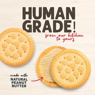 Wag More Bark Less Human Grade Peanut Butter Sandwich Cookie Dog Treats, 11.8-oz tray