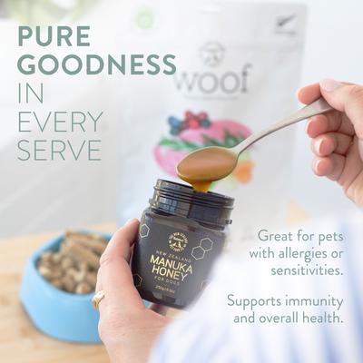 Woof Manuka Honey Dog Treat, 8.8-oz bag