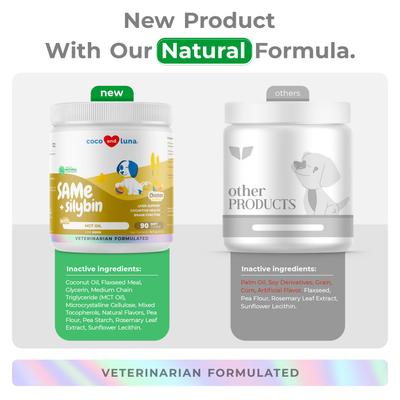 Coco and Luna SAMe & Silybin Soft Chew Liver Supplement for Dogs, 90 count