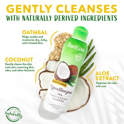 Hypo-Allergenic Gentle Coconut Puppy & Kitten Shampoo, 1-gal bottle, bundle of 2