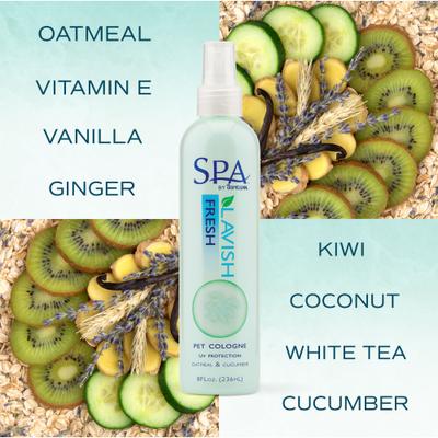 Spa Fresh Dog Cologne Spray, Luxurious Oatmeal & Cucumber Scent, 8-fl oz bottle