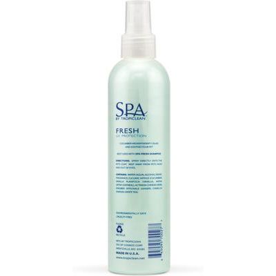 Colonia en aerosol para perros Spa Fresh, aroma lujoso a avena y pepino, botella de 237 ml