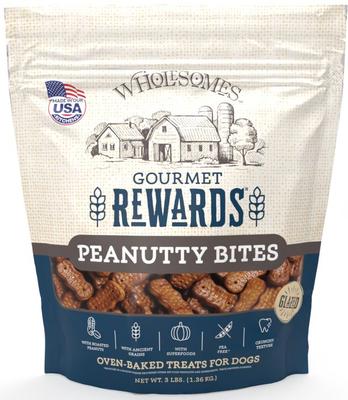 Bundle: Wholesomes Rewards Smoky Bites Biscuit + Rewards Peanutty Bites Biscuit Dog Treats