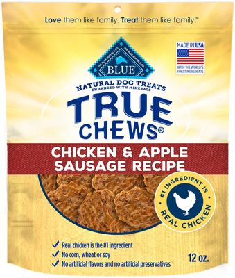 True Chews Natural Grain-Free Pork & Chicken Sausage Dog Treats, 14-oz bag, bundle of 2