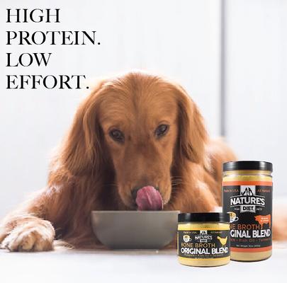Original Blend Chicken Bone Broth Dry Dog & Cat Food Topping, 16-oz jar