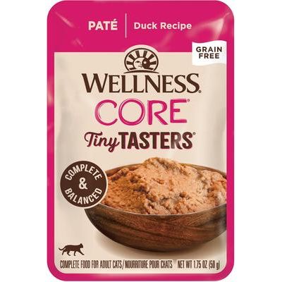 CORE Tiny Tasters - Alimento para gatos sin cereales con paté de pollo y ternera, 1,75 oz (paquete de 12)