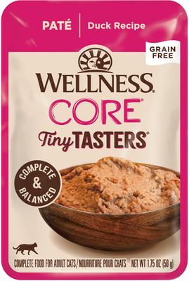 CORE Tiny Tasters - Paté de pollo y pavo, alimento para gatos sin cereales, 1.75 oz (paquete de 12)
