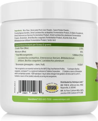 Profivex Probiotic for Digestive Health Prebiotic & Fiber Pork Liver Flavored Dog & Cat Powder Supplement, 4.25-oz jar