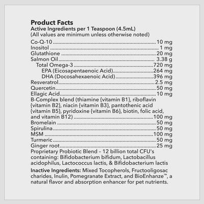 Tasty Toppers Senior Vitality Blend Multivitamínico con sabor a salmón salvaje para perros y gatos mayores, botella de 16 onzas líquidas