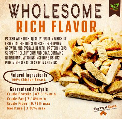 100% Real Chicken Breast Freeze-Dried Dog Treats, 1-lb bag