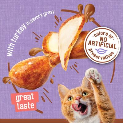 Extra Gravy Chunky with Turkey in Savory Gravy Canned Cat Food, 5.5-oz, case of 24