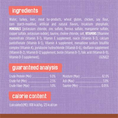 Extra Gravy Chunky with Turkey in Savory Gravy Canned Cat Food, 5.5-oz, case of 24