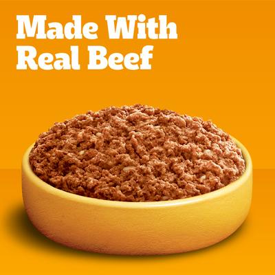 Bundle: Pedigree Chopped Ground Dinner Combo with Chicken, Liver & Beef & Beef, Bacon & Cheese Flavor Variety Pack + Beef, Bacon & Cheese Flavor Canned Wet Dog Food