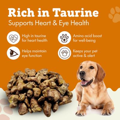 Single Ingredient Chicken Hearts Freeze-Dried Dog & Cat Treats, 4-oz bag