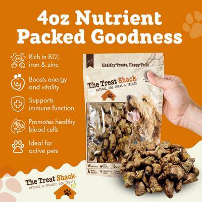 Single Ingredient Chicken Hearts Freeze-Dried Dog & Cat Treats, 4-oz bag