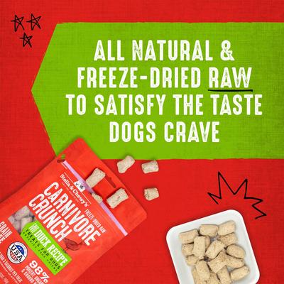 Carnivore Crunch Cage-Free Duck Recipe Freeze-Dried Raw Dog Treats, 3.25-oz bag