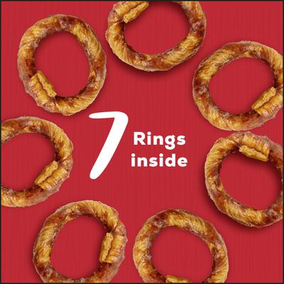 Rawhide-Free Beef Rings Dog Chew Treats, 7 count