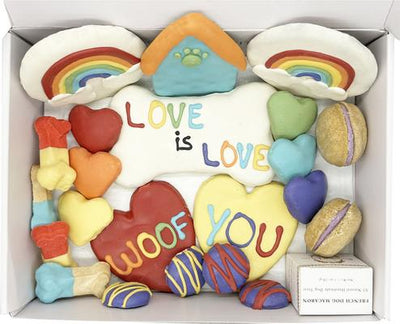 Human-Grade Pride Themed Dog Treats Gift Box, 22 count