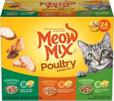 Poultry Selects Variety Pack Wet Cat Food, 2.75-oz cup, case of 24