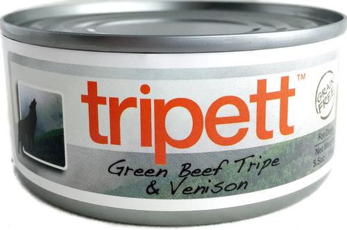 Tripett Green Venison Tripe Grain- Free Canned Dog Food, 12.8-oz, case of 12
