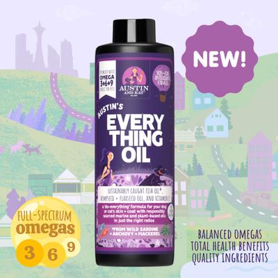 Austin's Everything Oil Omega Fish Oil Liquid Skin & Coat Supplement for Dogs, 16-fl oz bottle